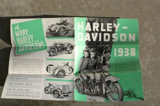 N.  O.  S Vintage Harley Davidson 1938 Motorcycle Brochure