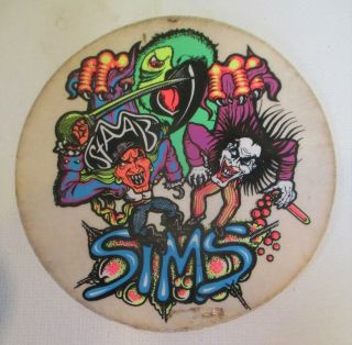 Vtg Sims Skateboards Kevin Staab Sticker Pirate Parrot The Joker 3 " Round