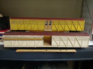 2 Vintage O Scale Circus Cattle Stock Cars