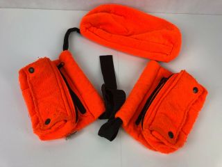 Vtg Fieldline Hunting Blaze Orange Fanny Pack Ammo Pouch Waterproof Belt Bag