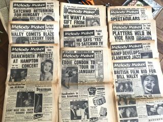 10 Issues Vintage Melody Maker 1956 57 58 59 Weekly Pop Music Jazz Newspapers