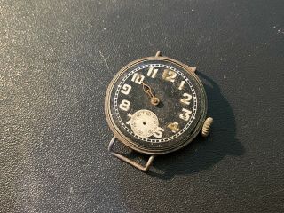 Vintage Ww1 Era Silver Trench Watch For Parts/restoration