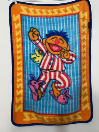 Vintage Sesame Street Ernie Baby Throw Blanket Sleep PJ Rubber Duck Owen Muppet 2