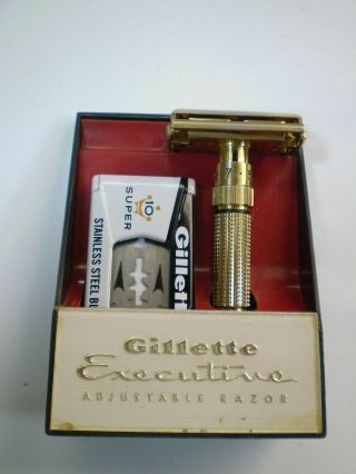 Gillette Gold Executive Fat Boy Safety Razor - Shave Ready
