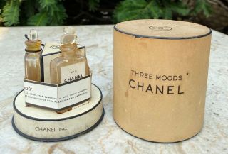 Vintage Chanel Three Moods Perfume Bottle Set
