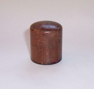 Antique Vintage Wooden Sewing Thimble Box Keepsake Snuff