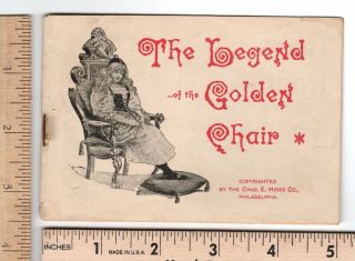 Charles Hires Rootbeer " The Legend Of The Golden Chair " 16 - Pg Booklet Trade Card
