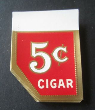 Of 50 Old Vintage - 5 Cent Cigar - Price Tag - Labels