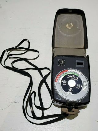Vintage Gossen Cds Polysix Electronic Light Exposure Meter Case West Germany