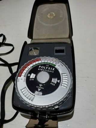 Vintage Gossen CdS Polysix Electronic Light Exposure Meter Case West Germany 2