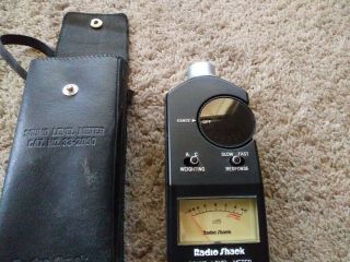 Vintage Radio Shack Sound Level Meter With Case Vg 33 - 2050 2