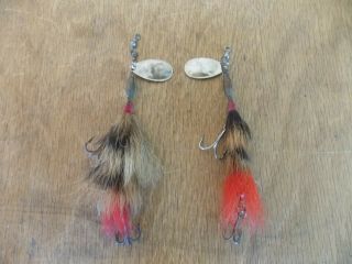 Rare Vintage St Croix & Marathon 3 Double Hook Bucktail Fishing Spinners 10/20