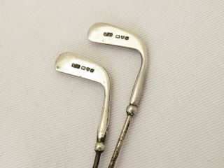 Sterling Silver Golf Club Hat Pins - Chester 1907 Charles Horner