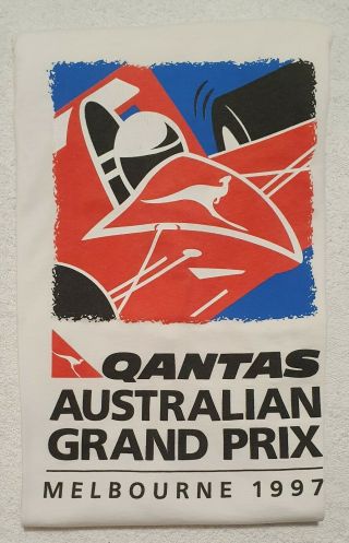 1997 Vintage World F1 Championship Australian Gp Melbourne T Shirt White L