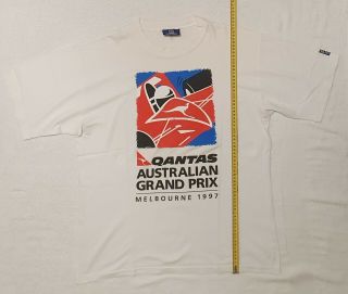 1997 Vintage World F1 Championship Australian GP Melbourne T Shirt White L 2
