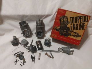 Vintage K&b Torpedo 40 Model Airplane Engine Parts (2 Engines)
