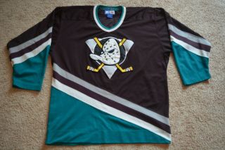 Mighty Ducks Vintage Starter Hockey Nhl Jersey Sewn 90 