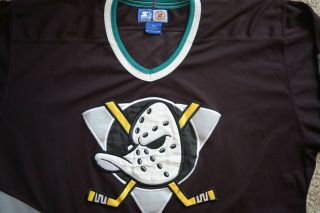 Mighty Ducks Vintage Starter Hockey NHL Jersey Sewn 90 ' s Throwback supreme 23 2