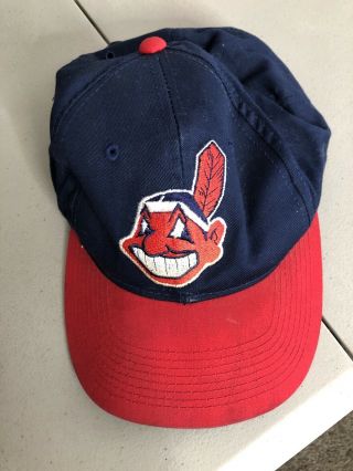Vintage Cleveland Indians Chief Wahoo Hat Mlb Snapback