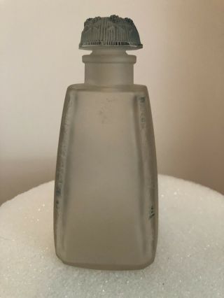 R.  Lalique Fleurettes Perfume Bottle c.  1921 Frosted Glass Signed 6 