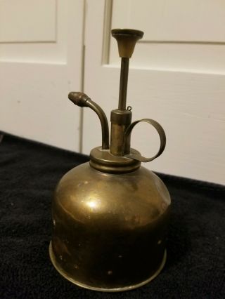 Vintage Brass Thumb Pump Oil Can