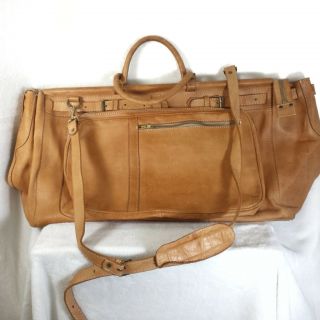 Vintage Unbranded Brown Leather Travel Bag Luggage,  Uruguay