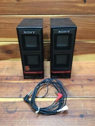 Vintage Sony Srs - 50 Active Speaker System W/ Cable