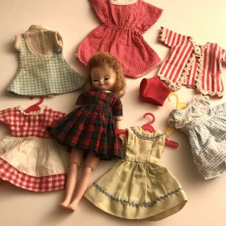 Vintage Pretty 8 " American Character Betsy Mccall Doll With Clothing Dresses