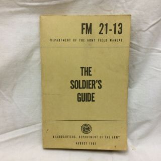 Vintage 1961 Military Book The Soldier 