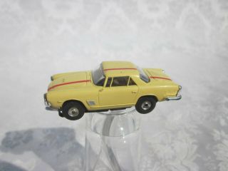 Vintage Aurora Model Motoring T - Jet Slot Car Yellow With Red Stripe