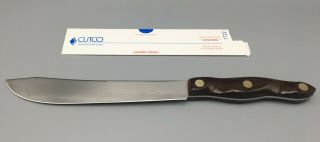 Vintage Cutco 22 (1722) Butcher Knife With Brown Handle - Factory Sharpened