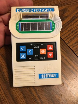 Vintage Handheld Electronic 2000 Mattel Classic Football Game