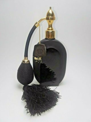 Vtg Marcel Franck Brevete Sgdg Black Perfume Bottle Atomizer Paris France A14