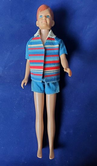 Vintage 1965 Ricky Doll.  With Clothes.  Red Sandals.