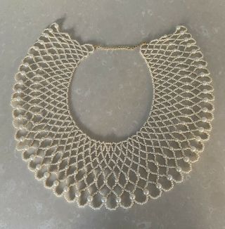 Vintage Faux Pearl Collar Necklace