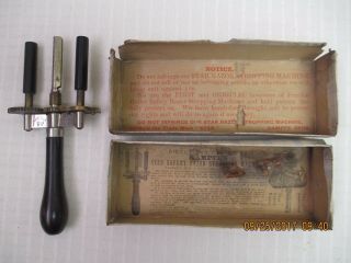 Kampfe Bros Ny Star Safety Razor Hone Strop Stropping Machine W/box - Pat.  1889