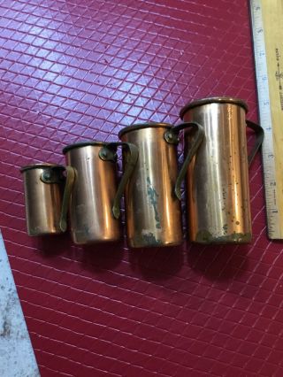 Vintage Copper Measures Copper Measuring Cups
