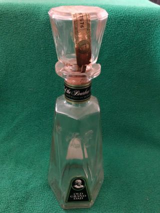 Vintage Old Grand Dad Whiskey Bottle Glass Decanter