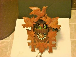 Vintage West Germany Cuckoo Clock Hand Carved 1 Day Musical