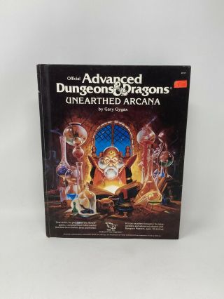 Advanced Dungeons And Dragons - Unearthed Arcana 1985 Gygax Tsr Vintage