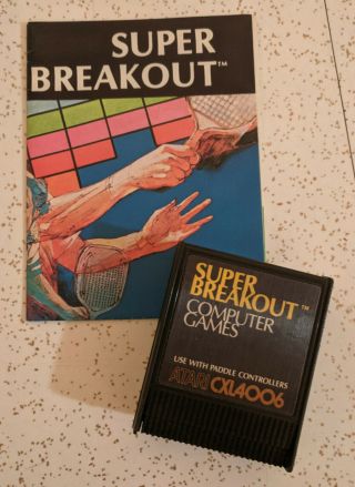 Breakout Vintage Atari 400 / 800 Computer Game Cartridge With Instructions