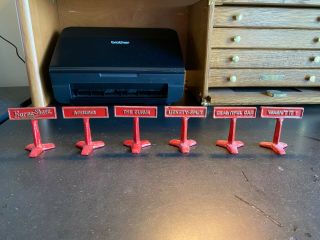Cast Iron Burma Shave Signs - Cowdery Toy - Complete Set Of (6)