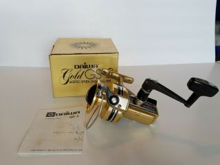 Vintage Daiwa Gold Gs - 3 Spinning Fishing Reel Right Or Left Hand Daiwa Seiko