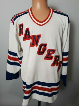 Vintage Ccm York Rangers Sewn Nhl Hockey Jersey Mens M