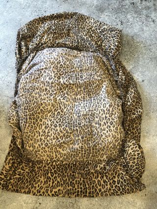 Vintage Ralph Lauren ARAGON LEOPARD Twin Fitted Sheet Made In USA 100 Cotton 2