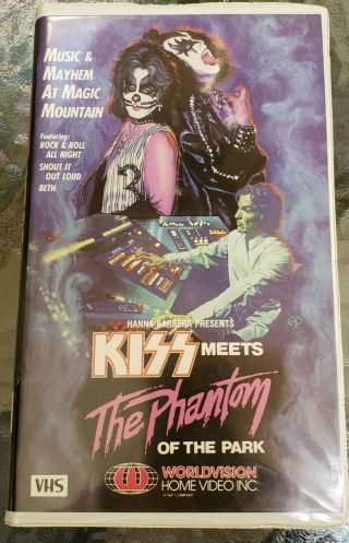 Vintage Kiss Meets The Phantom Of The Park Vhs (a24)
