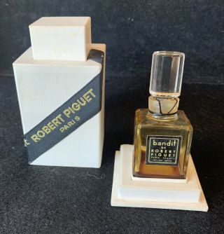 Rare Vintage 1940s Robert Piguet Bandit Paris Perfume Crystal Bottle & Box.