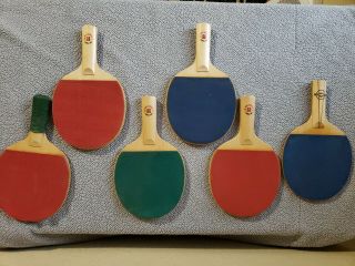 Vintage Double Happiness Table Tennis Ping Pong Paddles 6 Total