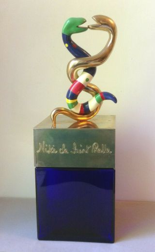 Large 14 " Vintage Niki De Saint Phalle Perfume Bottle Factice Intertwined Snakes