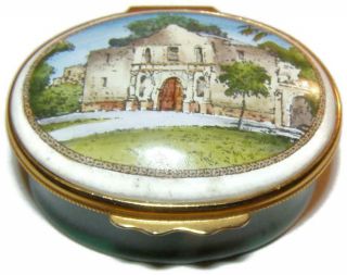 Halcyon Days Enamels Oval Trinket Box Remember The Alamo Limited Edition 84/300
